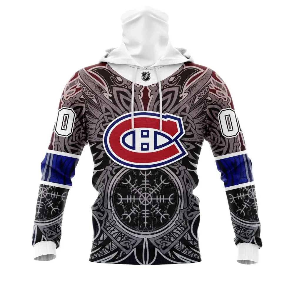 Montreal Canadiens | Specialized Norse Viking Symbols St2201 Mask Hoodie