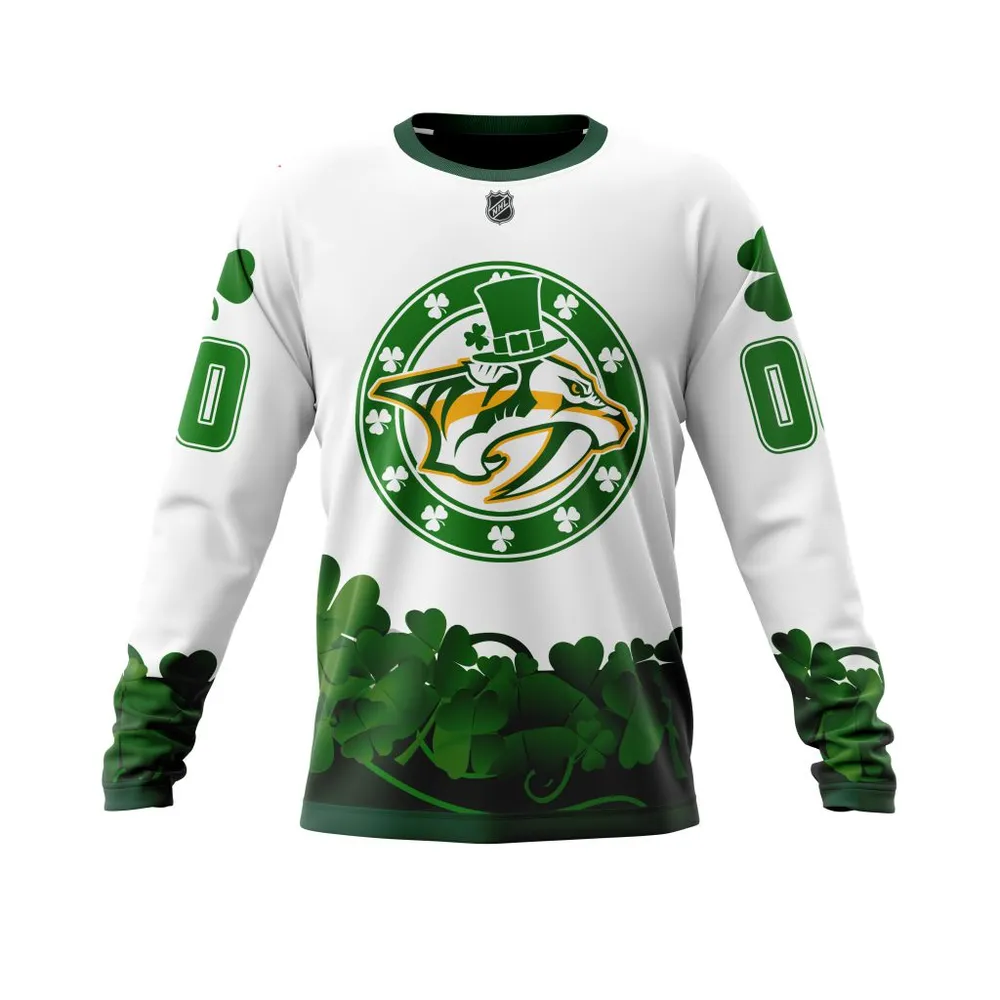 Nashville Predators | Happy St.Patrick Days Jersey V0522 Long Sleeved Sweatshirt 