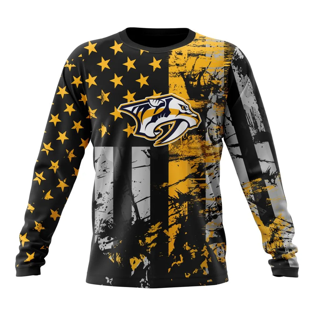 Nashville Predators | Specialized Jersey For America Long Sleeved Sweatshirt 