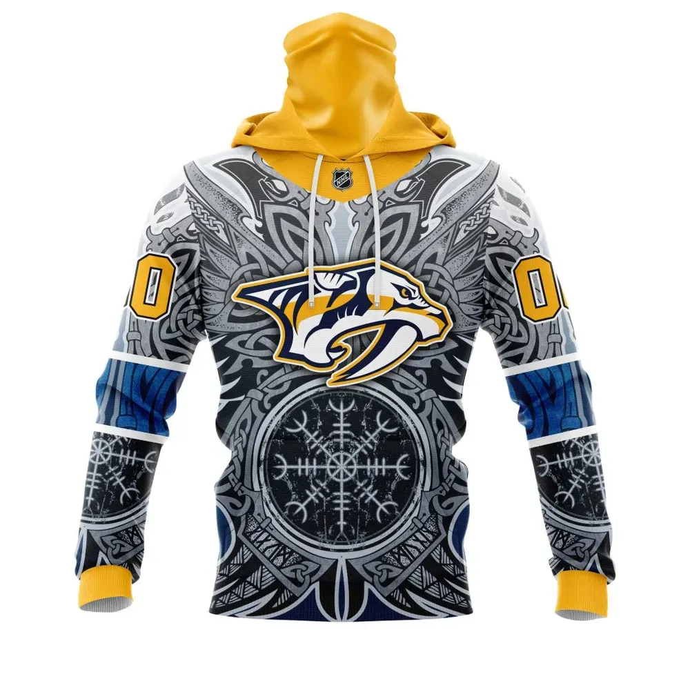 Nashville Predators | Specialized Norse Viking Symbols St2201 Mask Hoodie