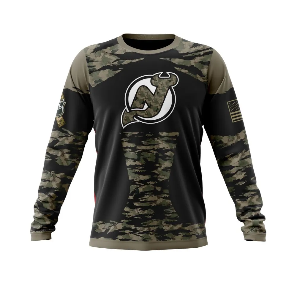 New Jersey Devils | Honors Veterans And Military Members Long Sleeved Sweatshirt 