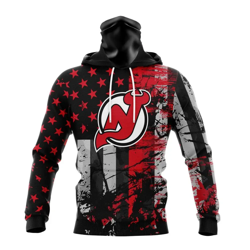 New Jersey Devils | Specialized Jersey For America Mask Hoodie