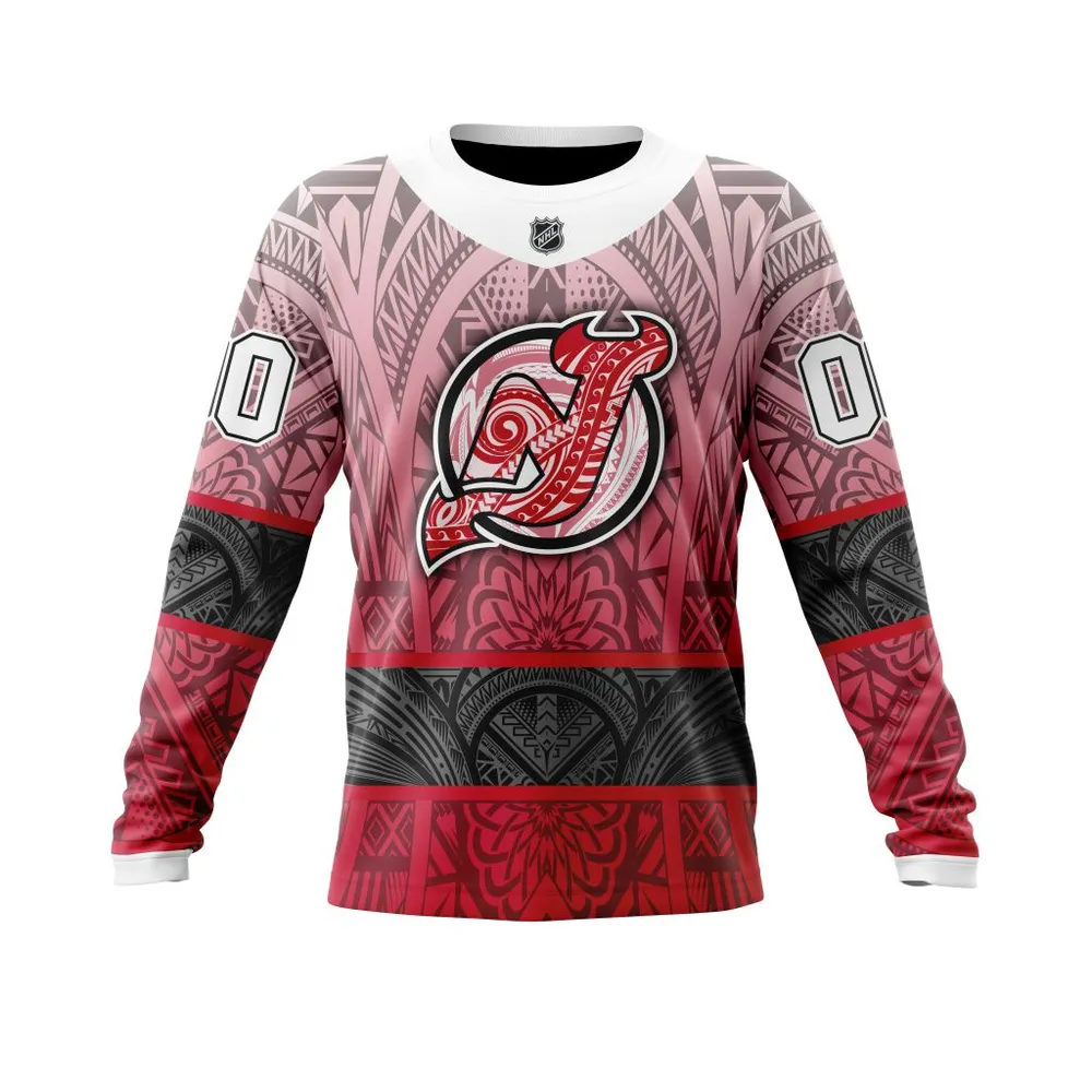 New Jersey Devils | Specialized Native With Samoa Culture V0222 Long Sleeved Sweatshirt 