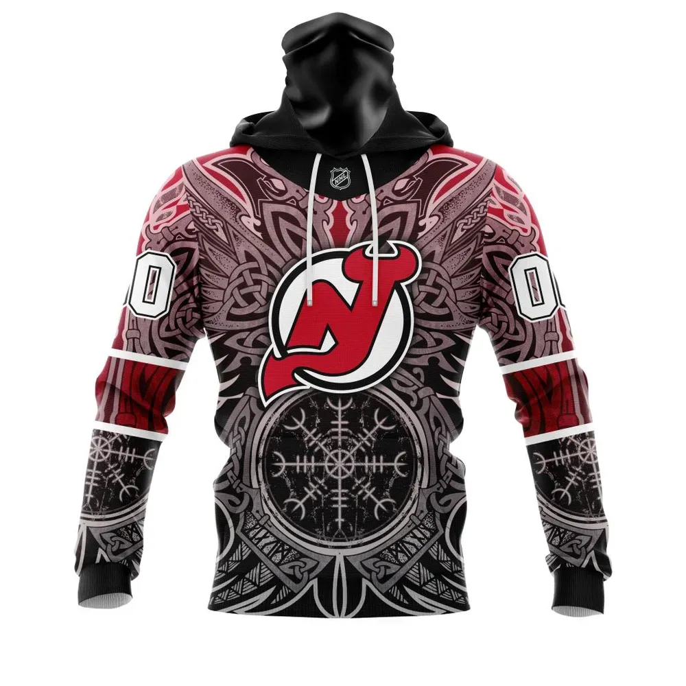 New Jersey Devils | Specialized Norse Viking Symbols St2201 Mask Hoodie