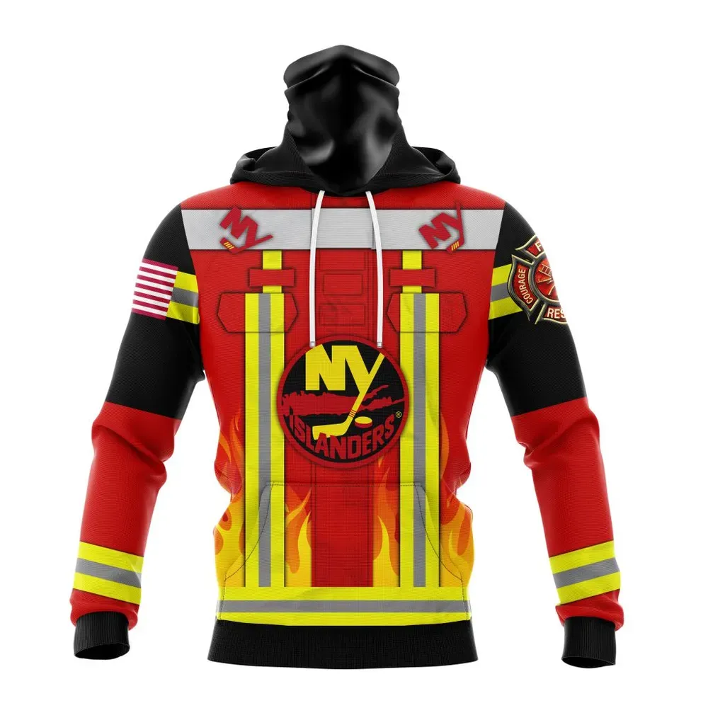 New York Islanders Honnor Firefighter Uniform V0622 Mask Hoodie