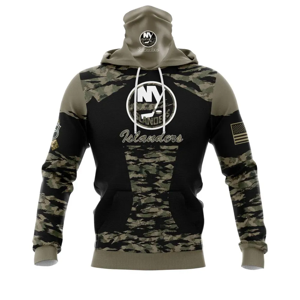 New York Islanders | Honors Veterans And Military Members Mask Hoodie