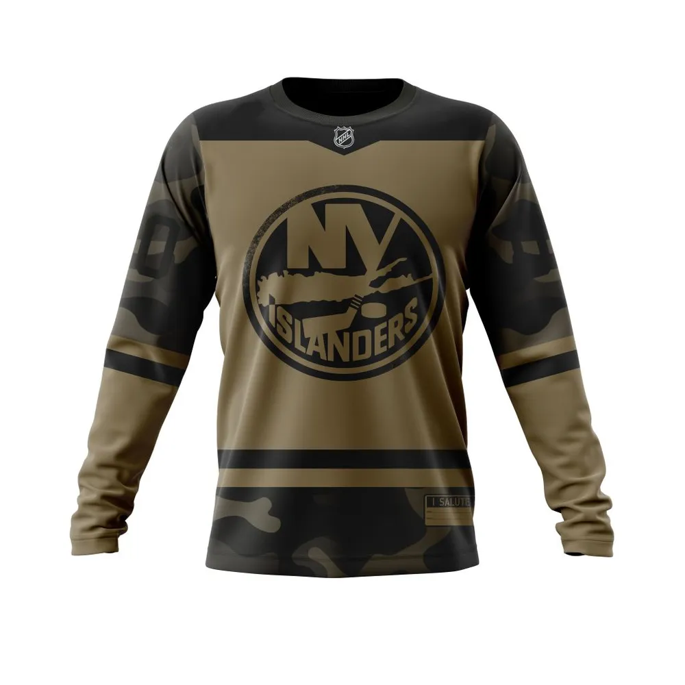 New York Islanders Military Night | Personalized Name & Number Long Sleeved Sweatshirt 