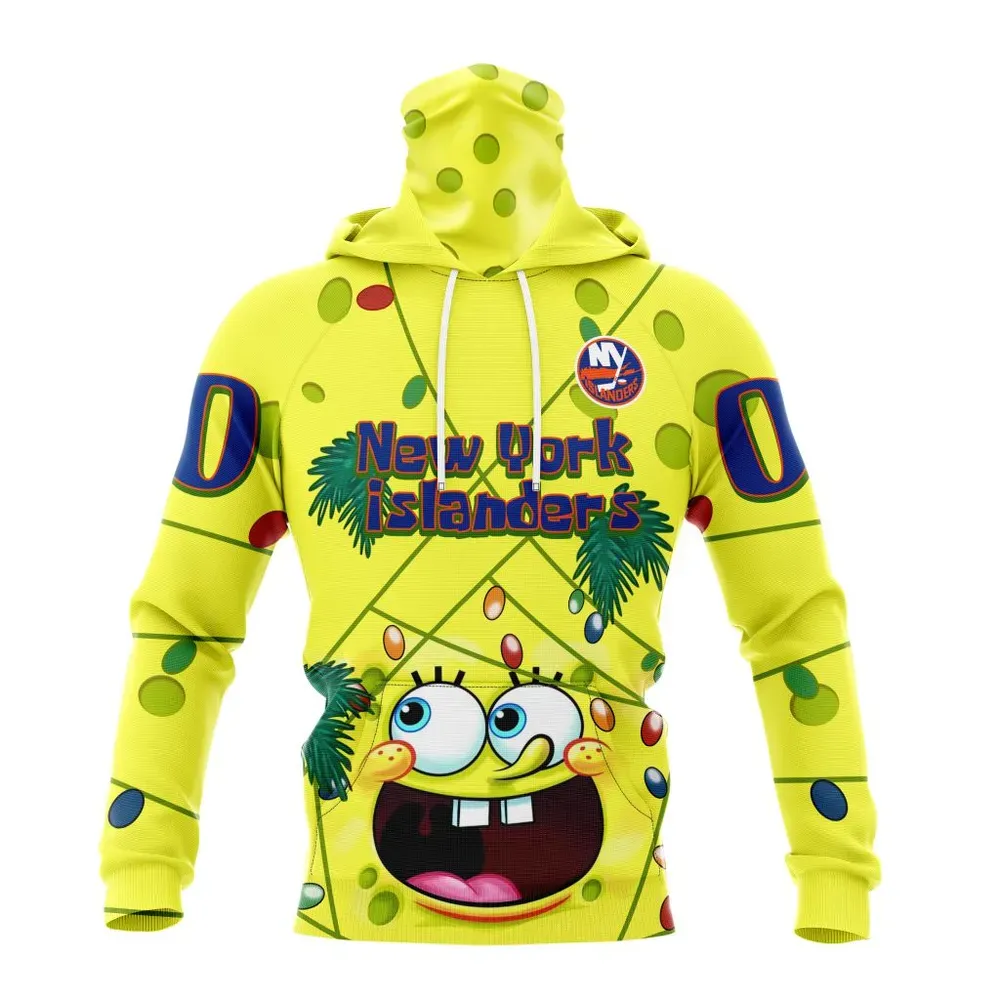 New York Islanders | Specialized Jersey With Spongebob V0122 Mask Hoodie