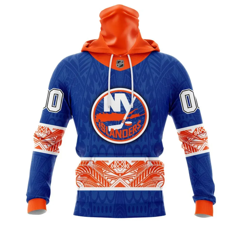 New York Islanders | Specialized Native With Samoa Culture V0222 Mask Hoodie