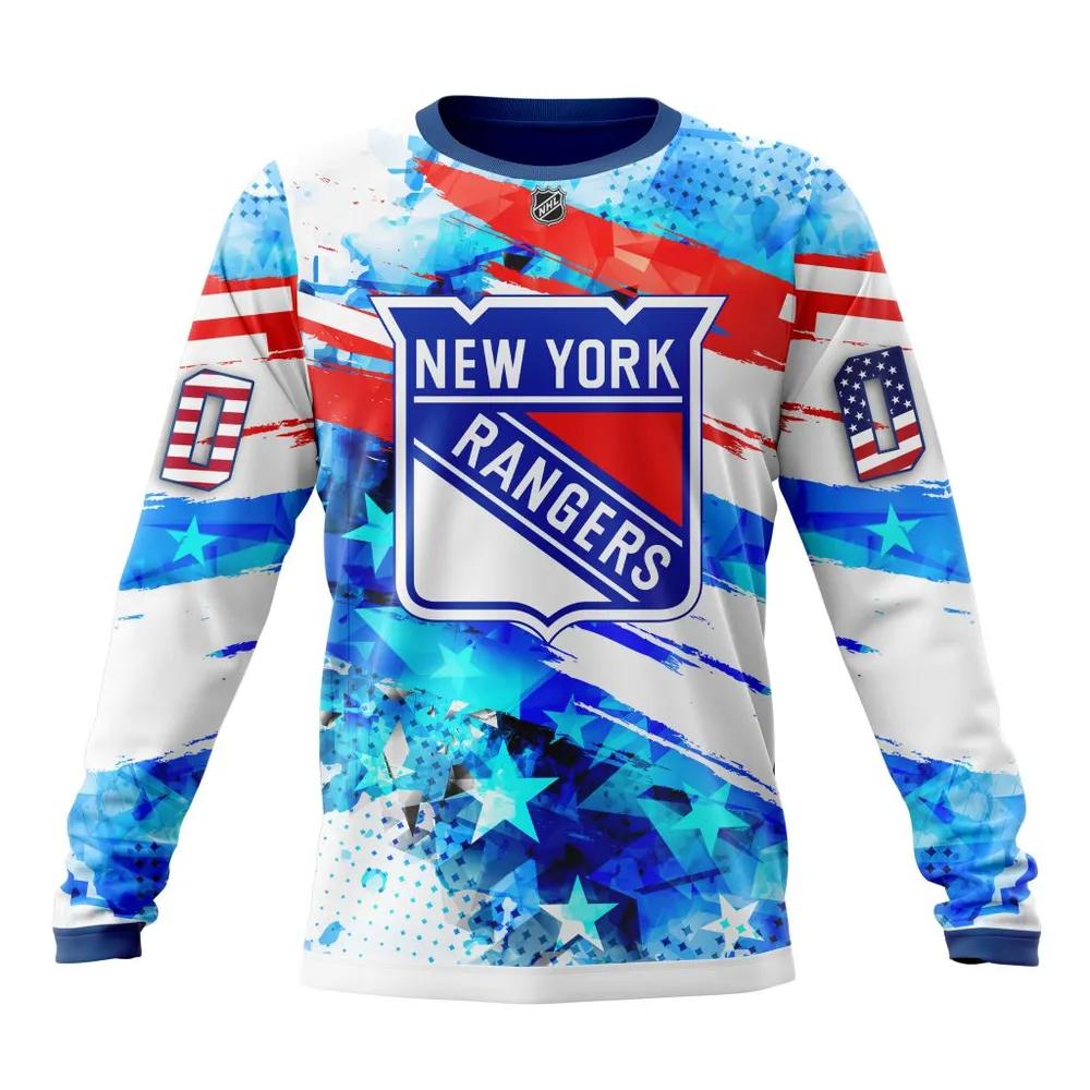 New York Rangers | Special Concept For Independence Day St2201 Long Sleeved Sweatshirt 