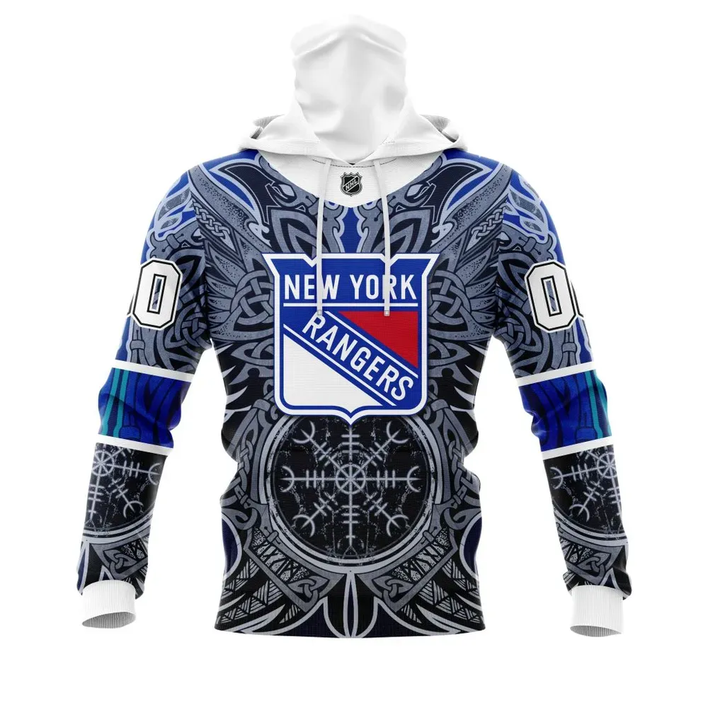 New York Rangers | Specialized Norse Viking Symbols St2201 Mask Hoodie