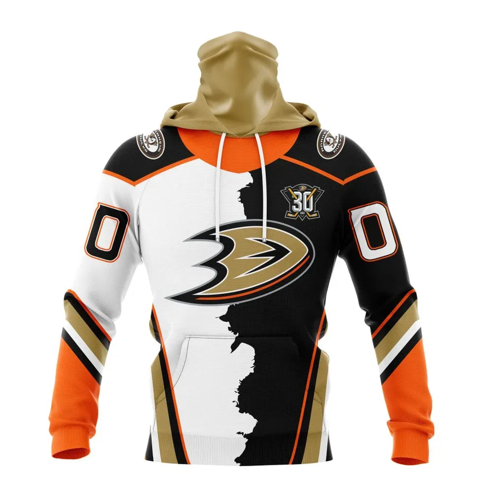 NHL Anaheim Ducks Personalize Home Mix Away Kits Mask Hoodie