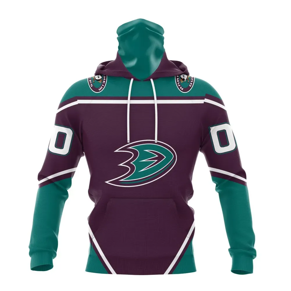 NHL Anaheim Ducks Personalized Alternate Concepts Kits St2401 Mask Hoodie