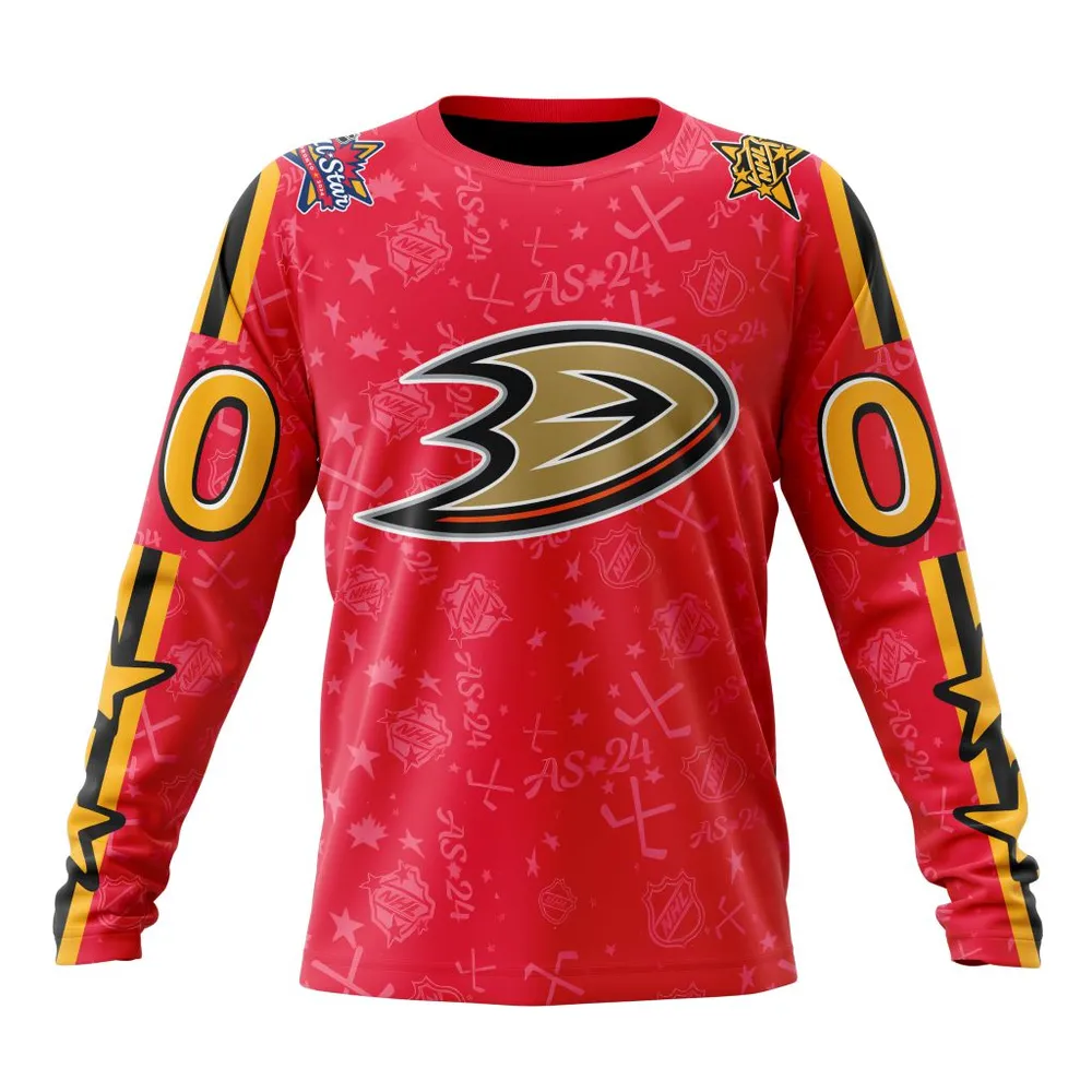 NHL Anaheim Ducks Special 2024 All-Star Game Design St2401 Long Sleeved Sweatshirt 