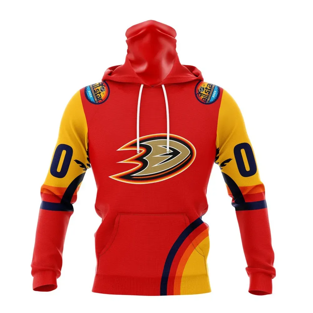 NHL Anaheim Ducks Special All-Star Game Design With Florida Sunset Mask Hoodie