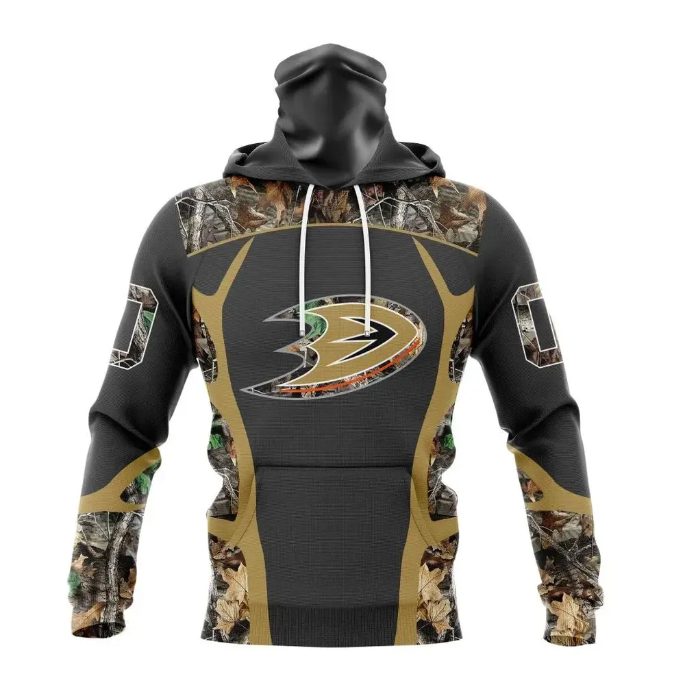 NHL Anaheim Ducks Special Camo Hunting Design V2302 Mask Hoodie