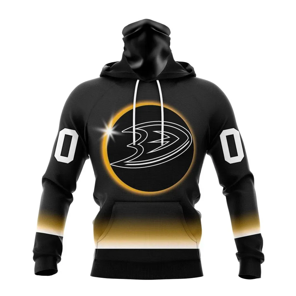 NHL Anaheim Ducks Special Eclipse Design St2401 Mask Hoodie