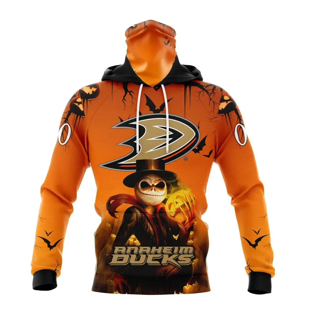 NHL Anaheim Ducks Special Halloween Concepts St2201 Mask Hoodie