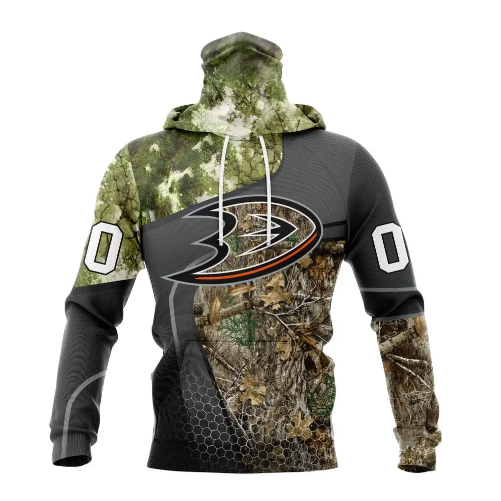 NHL Anaheim Ducks Special Hunting Camo Design St2302 Mask Hoodie