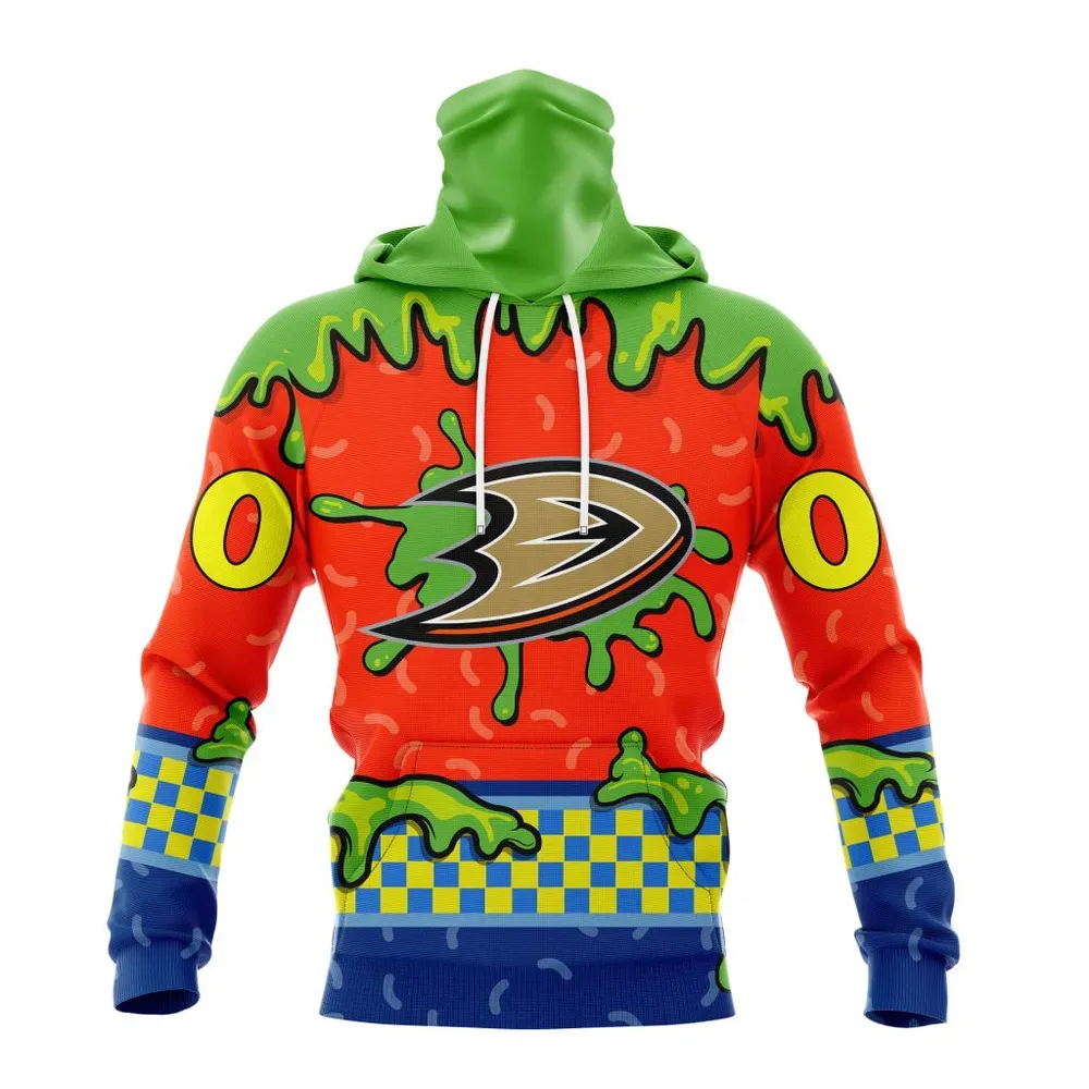 NHL Anaheim Ducks Special Nickelodeon Design St2301 Mask Hoodie