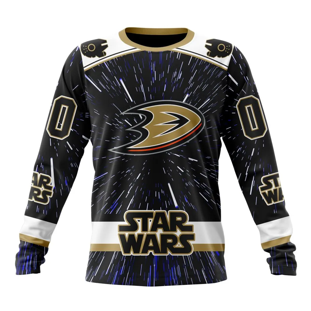 NHL Anaheim Ducks Special Star Wars Design St2303 Long Sleeved Sweatshirt 