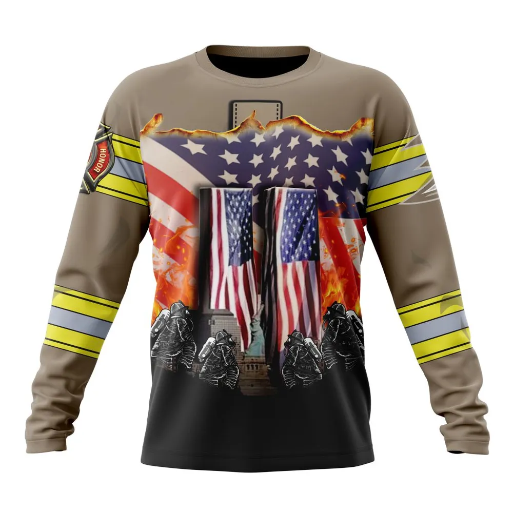 NHL Anaheim Ducks | Specialized Concepts For Honor Patriot Day V0122 Long Sleeved Sweatshirt 