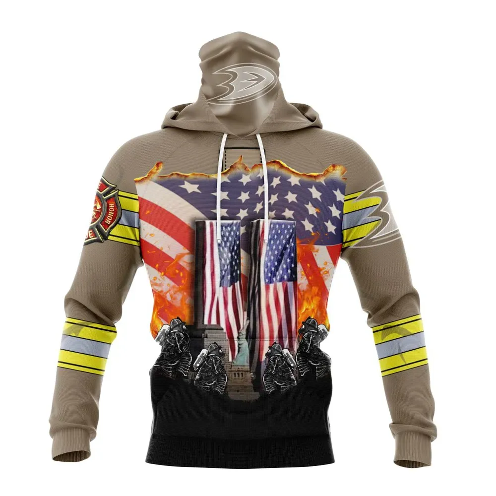 NHL Anaheim Ducks | Specialized Concepts For Honor Patriot Day V0122 Mask Hoodie