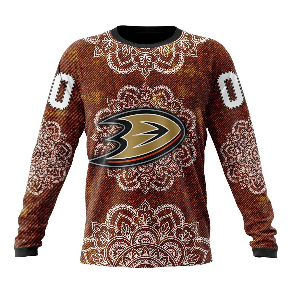 NHL Anaheim Ducks | Specialized Mandala Style St2201 Long Sleeved Sweatshirt 