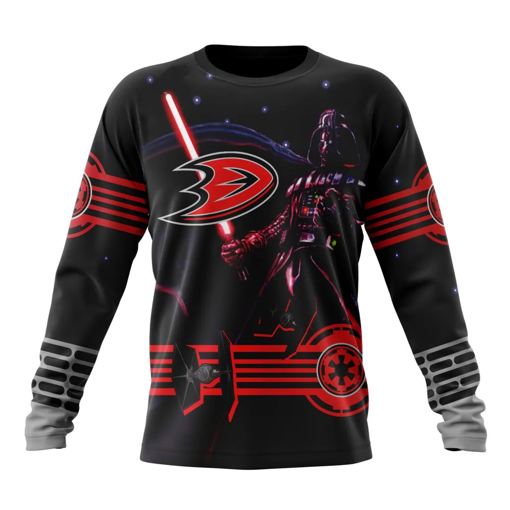 NHL Anaheim Ducks | Specialized Starwar Darth Vader Version Jersey Long Sleeved Sweatshirt 