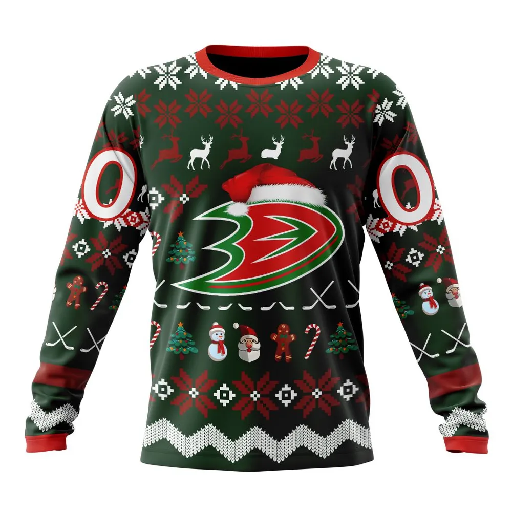 NHL Anaheim Ducks | Specialized Unisex Christmas Is Coming Long Sleeved Sweatshirt 