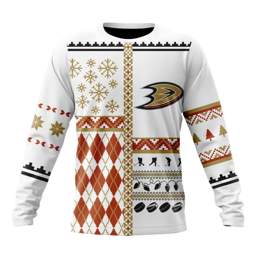 NHL Anaheim Ducks | Specialized Unisex Christmas Is Coming V01 Long Sleeved Sweatshirt 