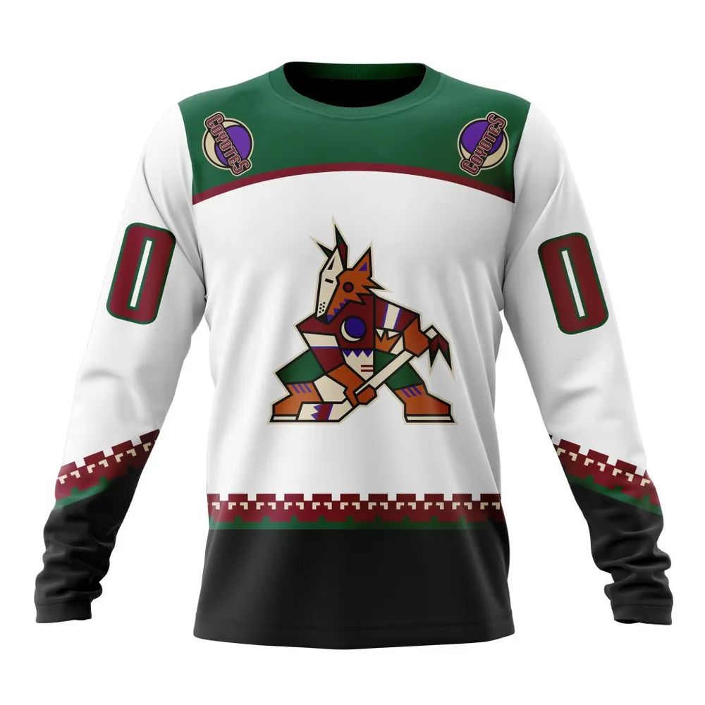 NHL Arizona Coyotes Away Kits Long Sleeved Sweatshirt 