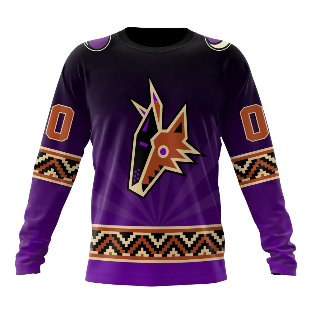 NHL Arizona Coyotes Personalized Alternate Concepts Kits St2401 Long Sleeved Sweatshirt 