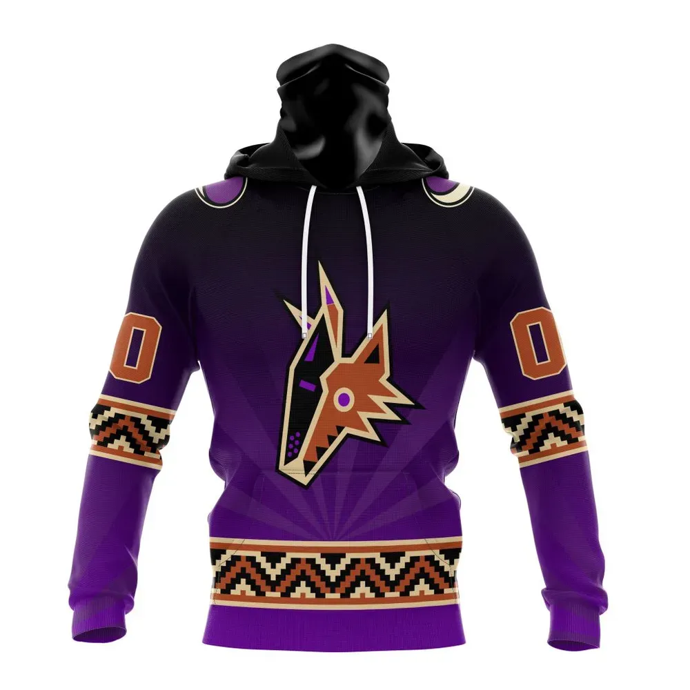 NHL Arizona Coyotes Personalized Alternate Concepts Kits St2401 Mask Hoodie