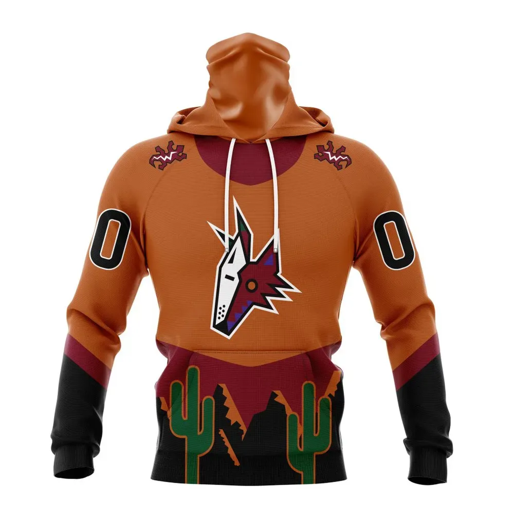 NHL Arizona Coyotes Reverse Retro Kits Mask Hoodie