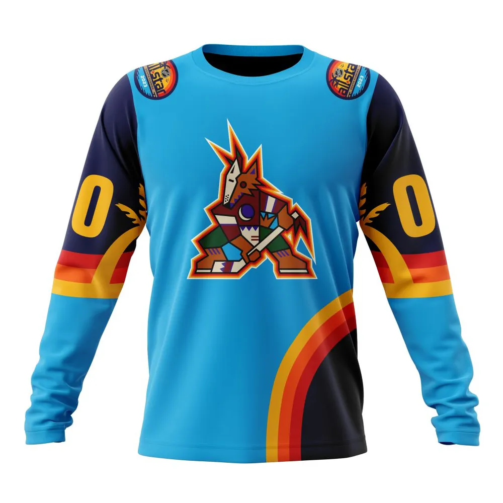 NHL Arizona Coyotes Special All-Star Game Design With Atlantic Ocean Long Sleeved Sweatshirt 