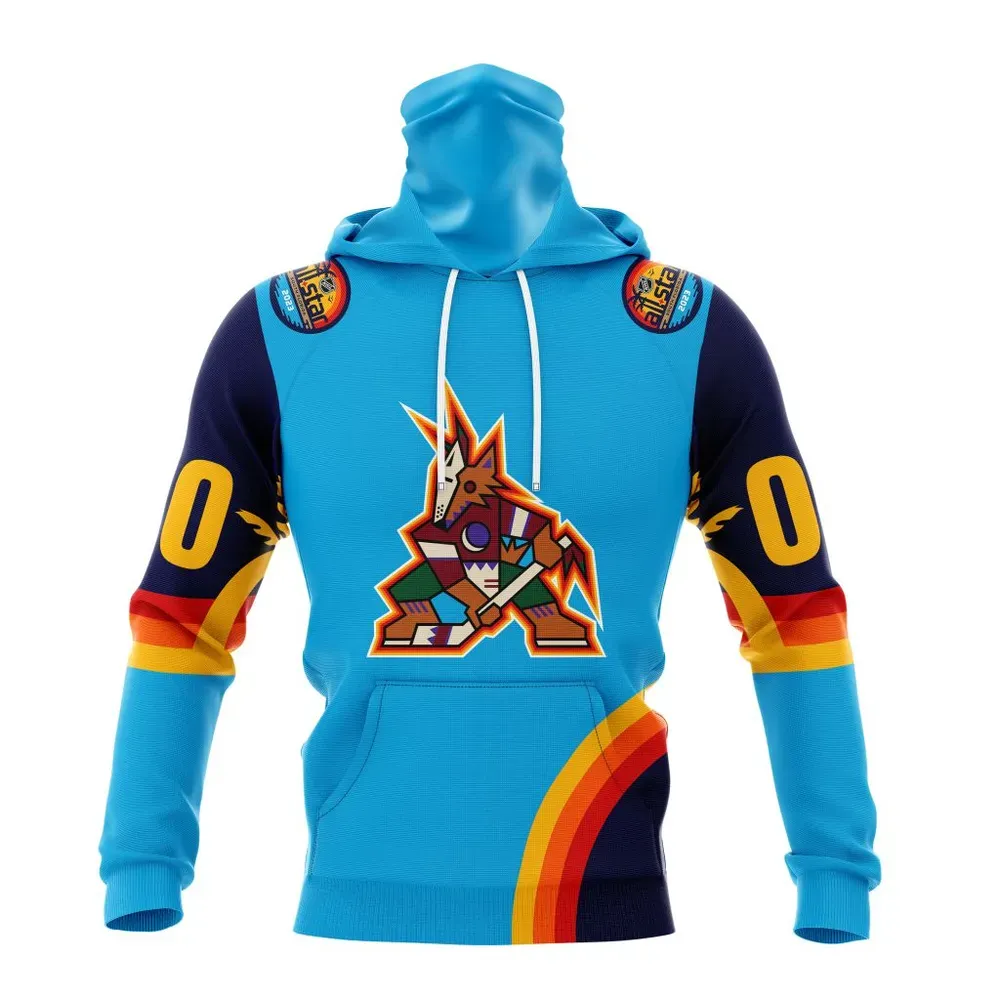 NHL Arizona Coyotes Special All-Star Game Design With Atlantic Ocean Mask Hoodie