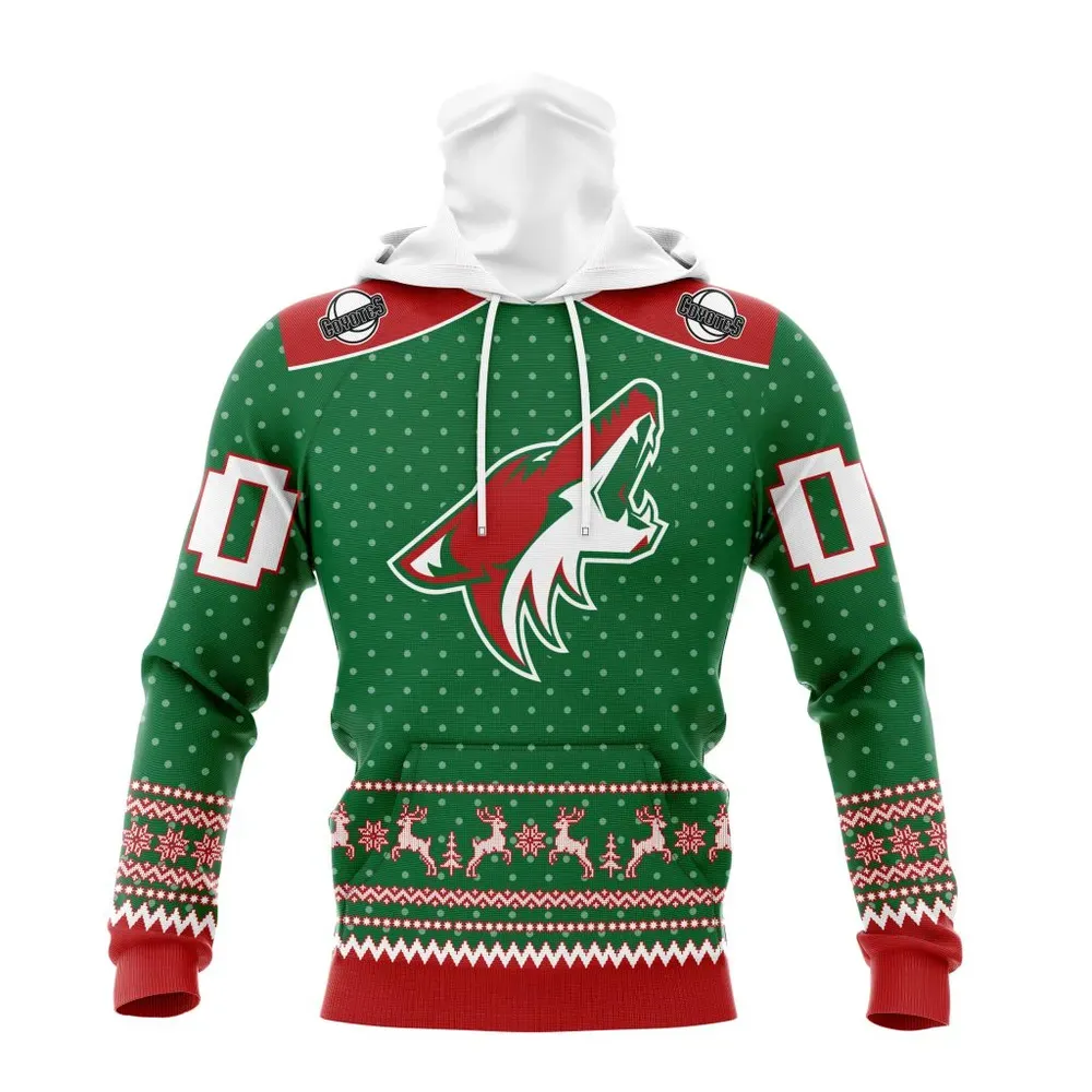 NHL Arizona Coyotes Special Christmas Apparel St2201 Mask Hoodie