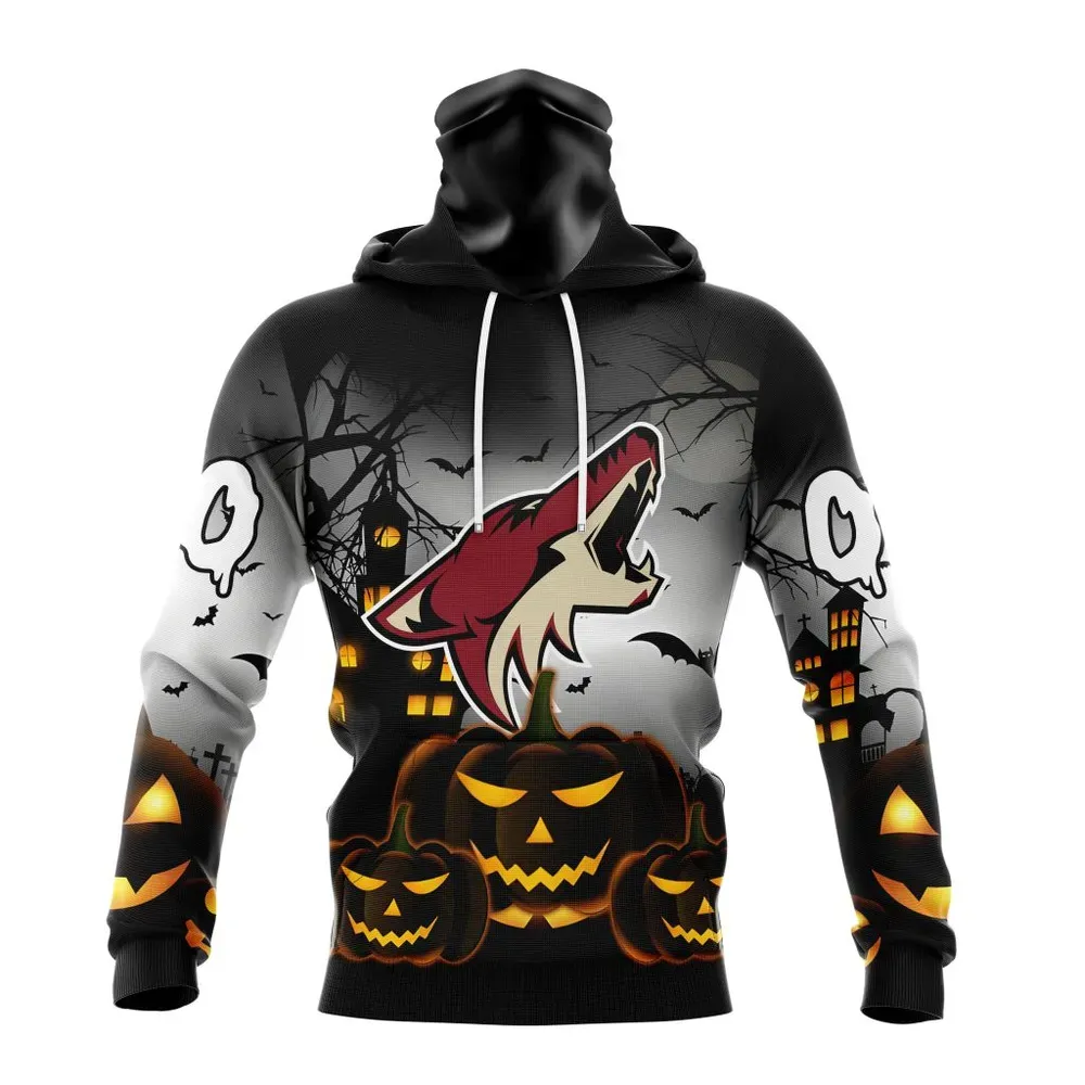 NHL Arizona Coyotes Special Design For Halloween St2302 Mask Hoodie