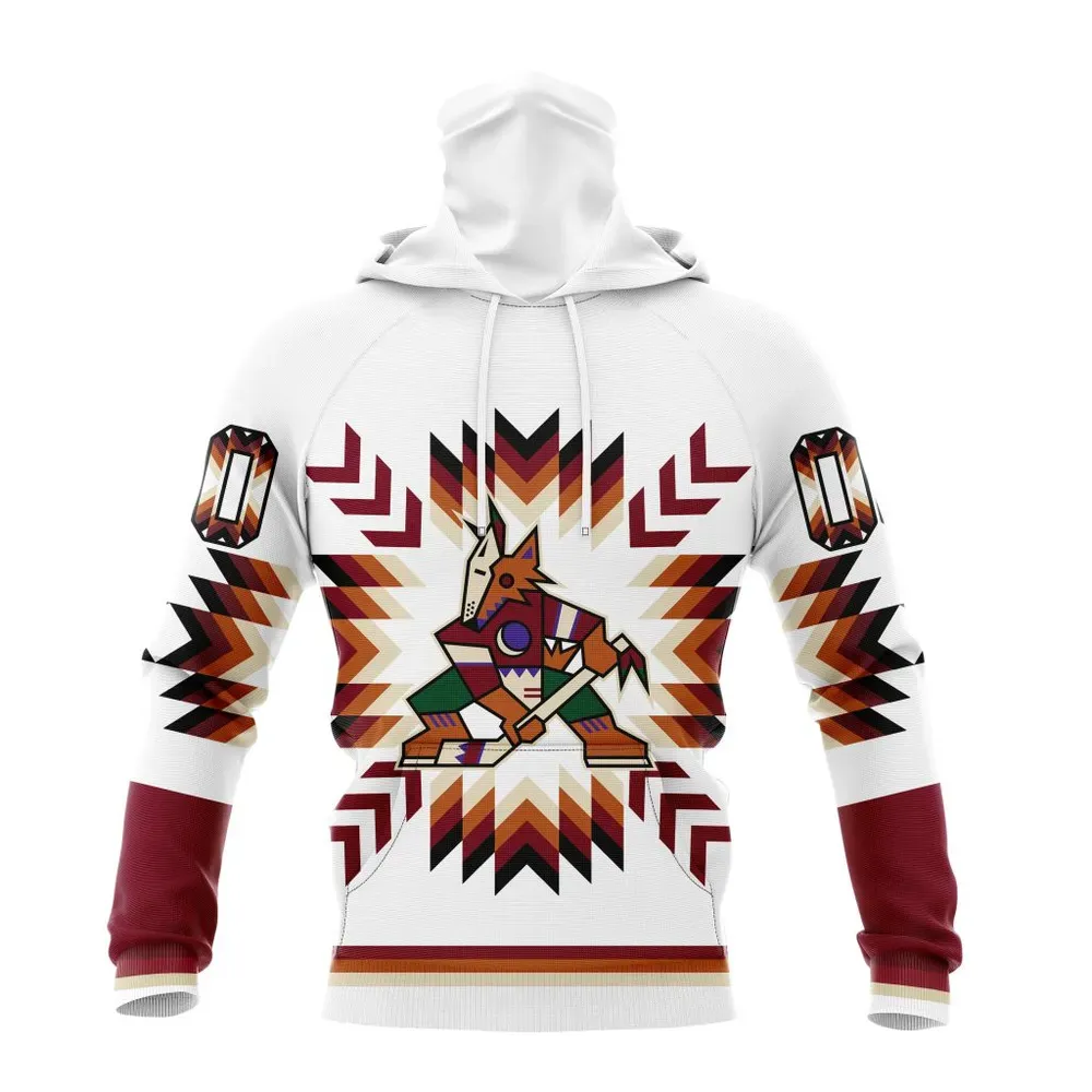 NHL Arizona Coyotes Special Design With Native Pattern St2302 Mask Hoodie