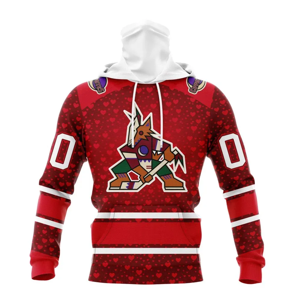 NHL Arizona Coyotes Special Gift For Valentines Day St2401 Mask Hoodie