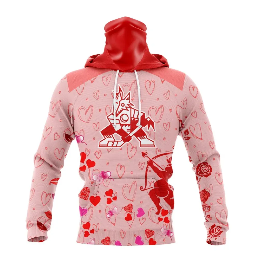 NHL Arizona Coyotes Special Gift For Valentines Day St2402 Mask Hoodie