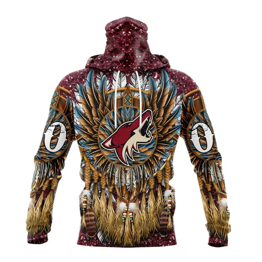 NHL Arizona Coyotes Special Native Costume Design St2201 Mask Hoodie