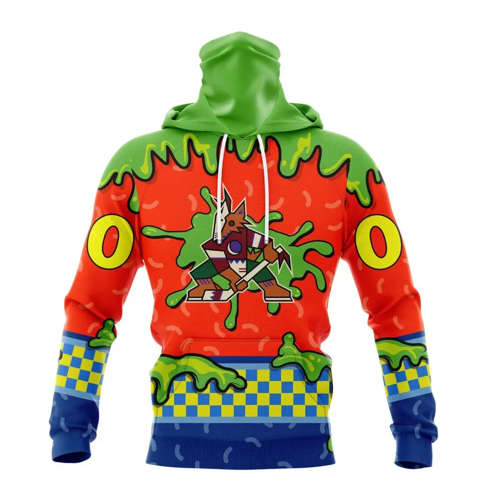 NHL Arizona Coyotes Special Nickelodeon Design St2301 Mask Hoodie