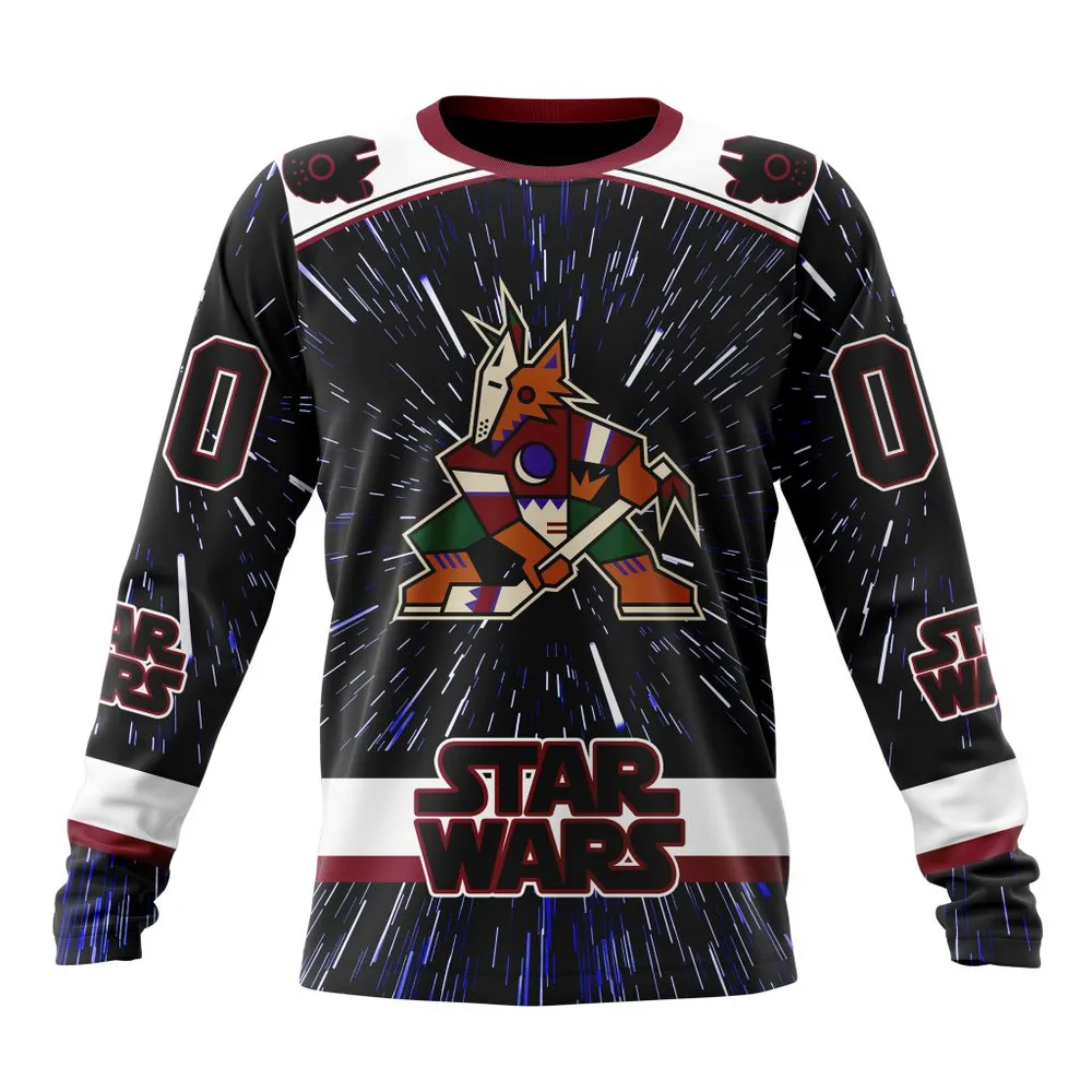 NHL Arizona Coyotes Special Star Wars Design St2303 Long Sleeved Sweatshirt 