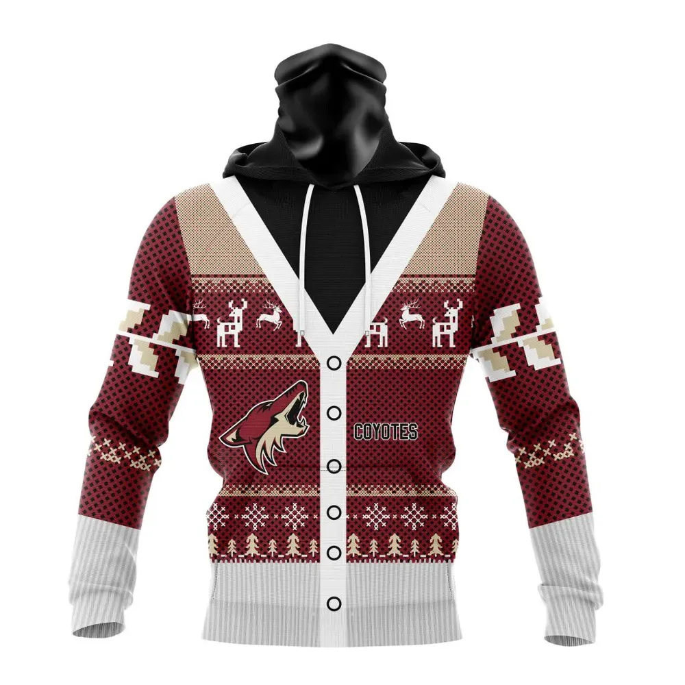 NHL Arizona Coyotes | Specialized Chrismas Season Mask Hoodie