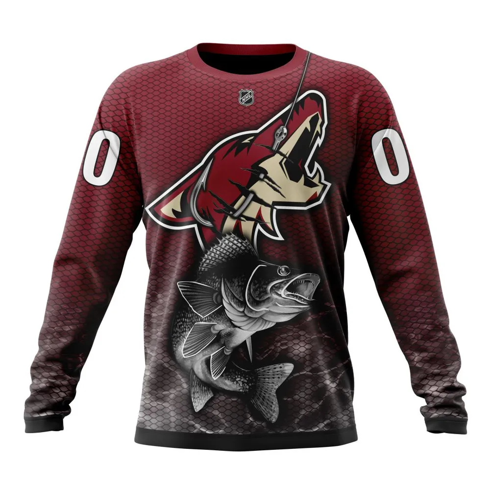 NHL Arizona Coyotes | Specialized Fishing Style St2201 Long Sleeved Sweatshirt 