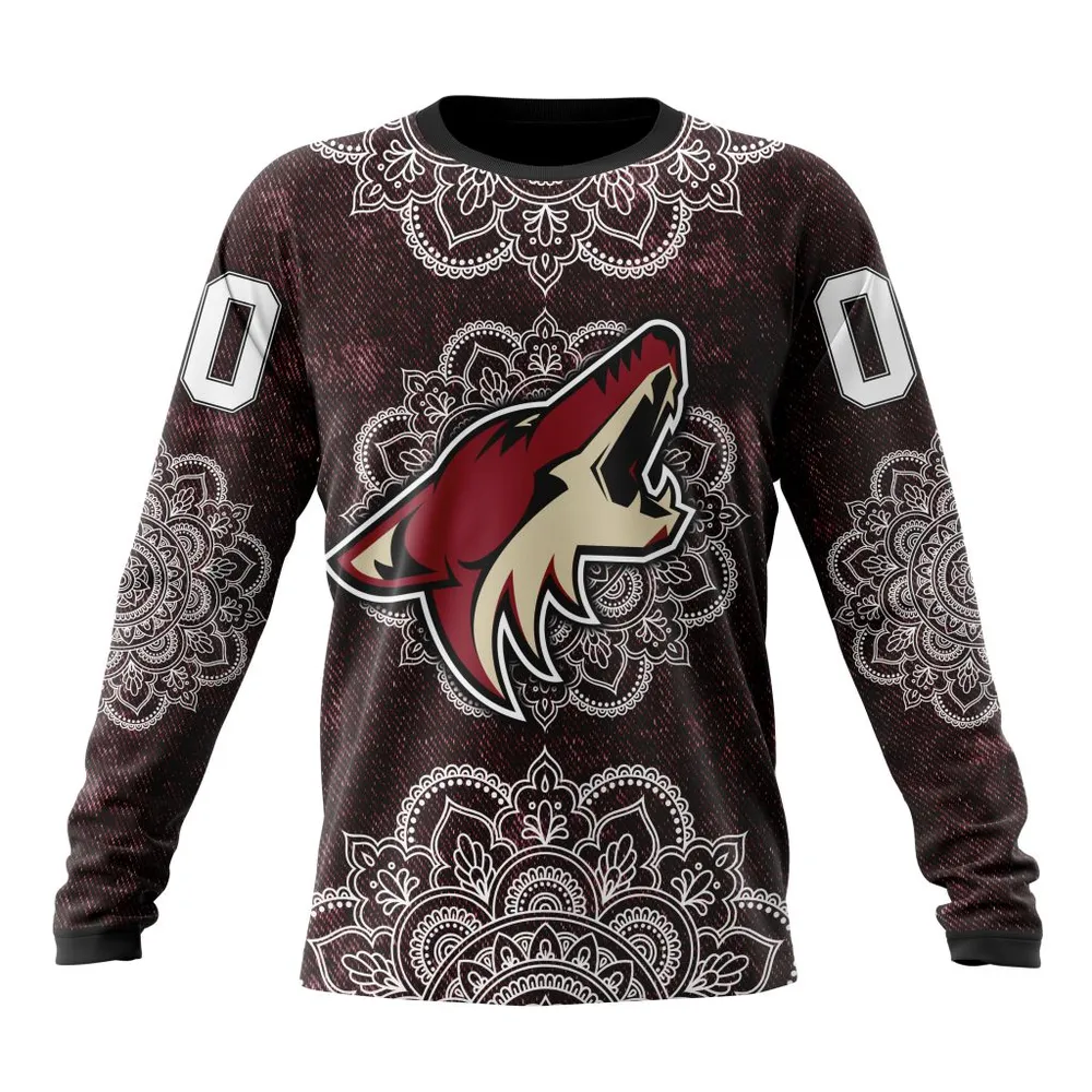 NHL Arizona Coyotes | Specialized Mandala Style St2201 Long Sleeved Sweatshirt 