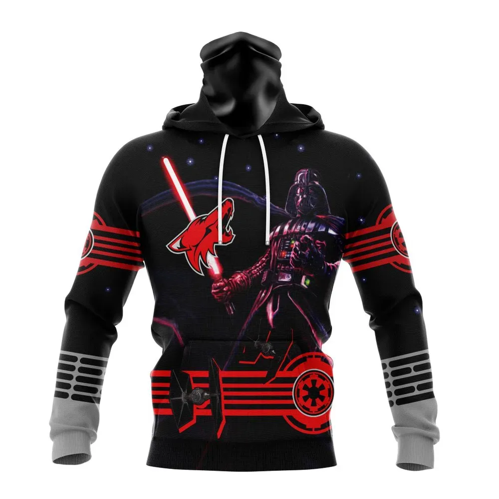 NHL Arizona Coyotes | Specialized Starwar Darth Vader Version Jersey Mask Hoodie