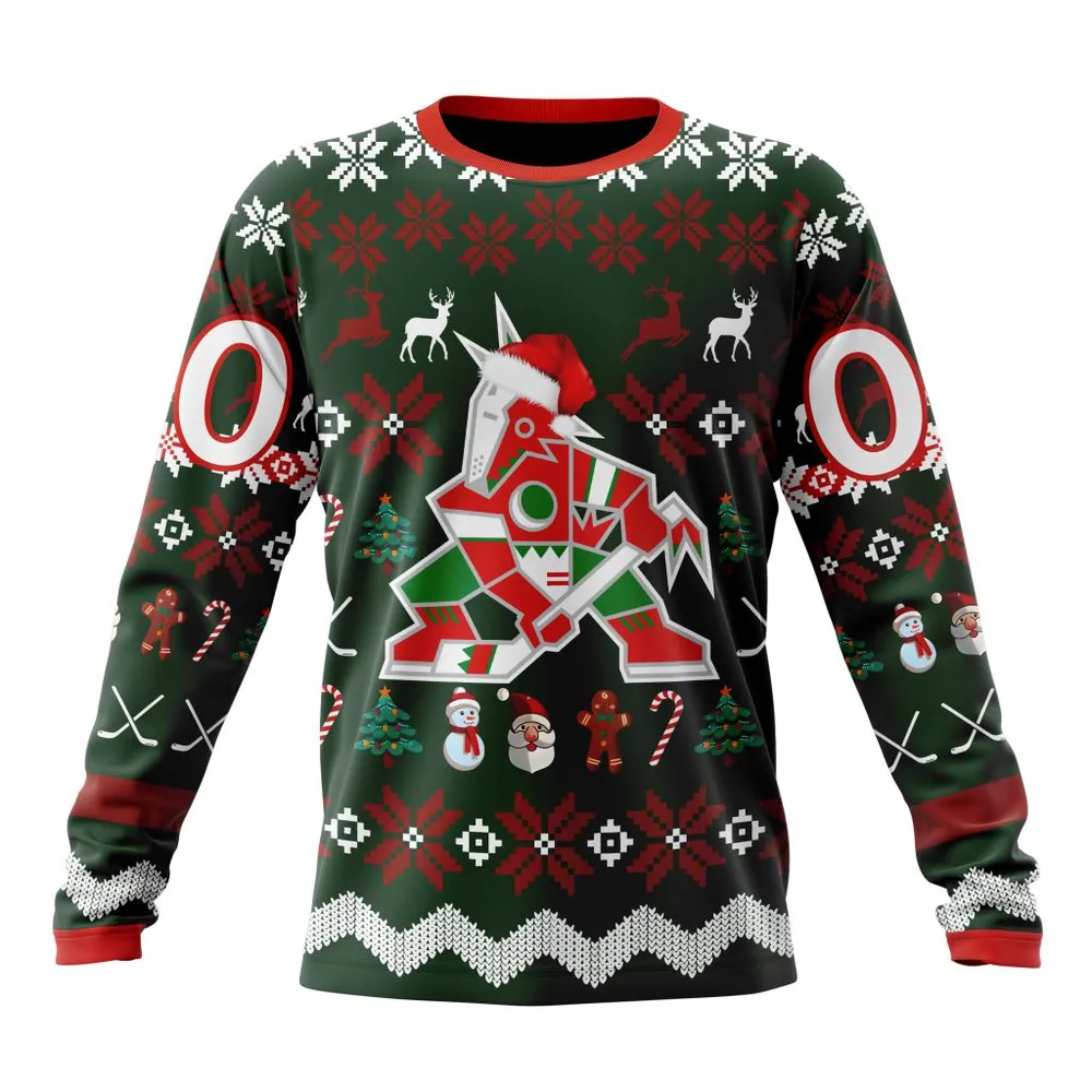 NHL Arizona Coyotes | Specialized Unisex Christmas Is Coming Long Sleeved Sweatshirt 